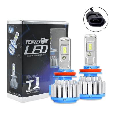 China T1 aluminum auto lighting system led headlight h11 led headlight bulbs DC12V 60W super white bright aluminum 8500LM off-road vehicle lamp for sale