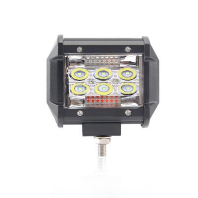 China Automobile Lamp Direct Sales Half Aluminum 60W 4Inch 20 Beads With Flashing Red Blue LED LED Working Light 8000lm 6000k 36V Wholesale Universal for sale