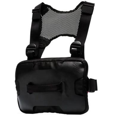 China Mulitply Leather Tactical Vest Custom Front Pouch Bag Anti Radiation Harness Vest Pouch Chest Installation for sale