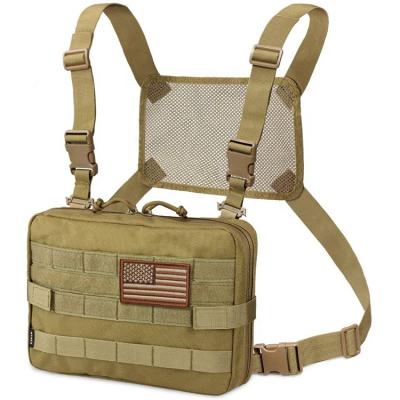 China Custom Tactical Mulitply Vest Pouch 1000D PVC 600D Molle Admin Chest Installation EDC Pouches Utility Bag for sale