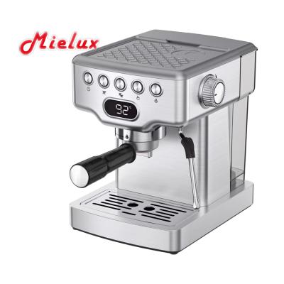 China Espresso coffee maker coffee machine sales 1.8L water tank stainless steel household espresso hot housing coffee maker for sale