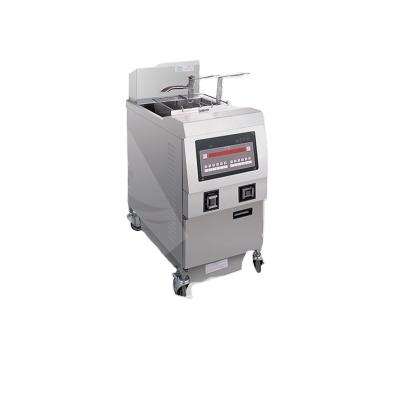 China High Efficiency.Clean.Health Chicken Machine / Two Tanks Gas Open Fryer With Oil Filter for sale