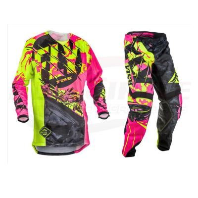 China Factory Price Anti-UV Breathable Motocross Top And Pant Motocross Set With Adjustable Waistband for sale