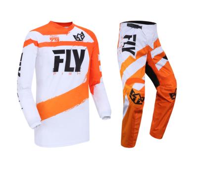 China Combo Tank Top Anti-UV MX Fish Fly Motorcycle Enduro Motorcycle Racing Riding Mens Gear Orange Set for sale