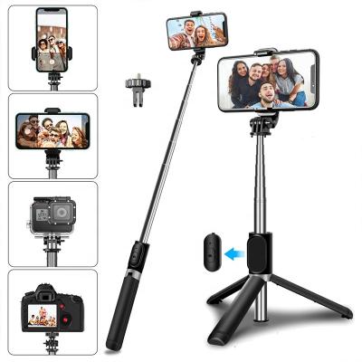 China Portable Flexible 360 ​​Degree Rotation Selfie Stick Lightweight Aluminum Wireless Tripod Q03 For Gopro Camera for sale