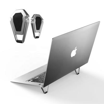 China Eco-friendly Reusable Adjustable Desktop Aluminum Slim Foldable Invisible Stand For MacBook for sale