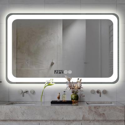 China New Product Wall Lighted Bathroom Vanity Mirror With Lights Touch Screen Led Light Smart Mirror for sale