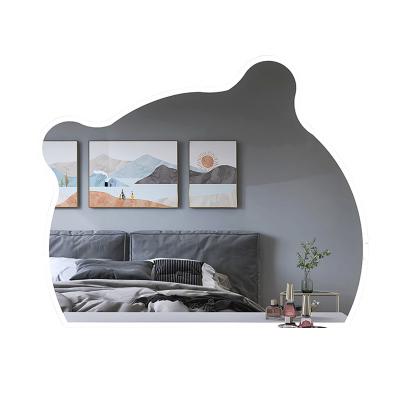 China Customized large bear shaped mirrors CLASSIC European style special shaped frameless mirror LED bathroom wall mirror for sale