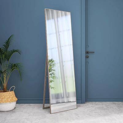 China Modern cheap hot sale good quality wall wood frame full length mirrors for sale