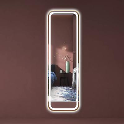 China High Quality Minimalist MOQ DDP 3000K-6000K Fashion LED Light Sauce Integral Wall Mirror With Aluminum Alloy Frame for sale