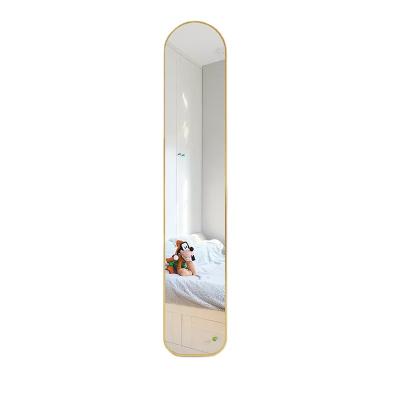 China Wall Mounted Mirror Minimalist Super Size Full Frame Quality Full Mirror Wall Hanging Decor Aluminum Black Gold for sale