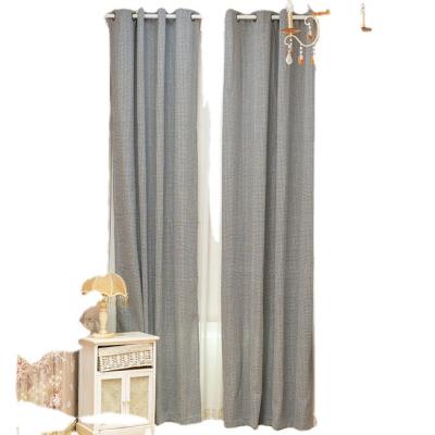 China Blackout Hot Sale Wholesale Polyester Cotton Decorative Custom Cheap Woven Curtains For Living Room Bedroom for sale