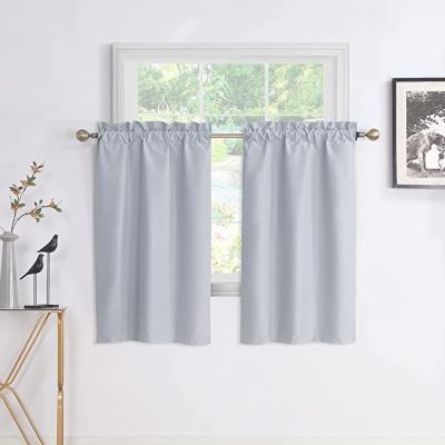 China Cheap 100% Brushed Blackout Polyester Coating for Family Water Proof Oil Proof Stain Proof Fireproof Curtain in Kitchen for sale