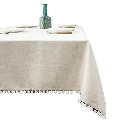 China Eco-frindly New Design Tablecloth Polyester Material Canvas Plain Elegance Luxury Indoor Outdoor Dining Room OEM for sale