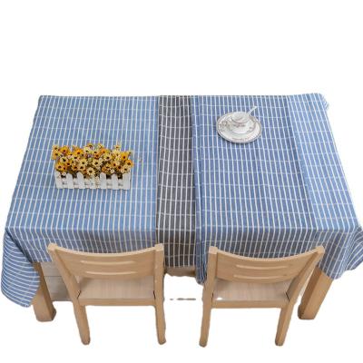 China Pastoral Rectangular Yarn Dyed Polyester Tablecloth Customized Tablecloth For Banquet Events for sale