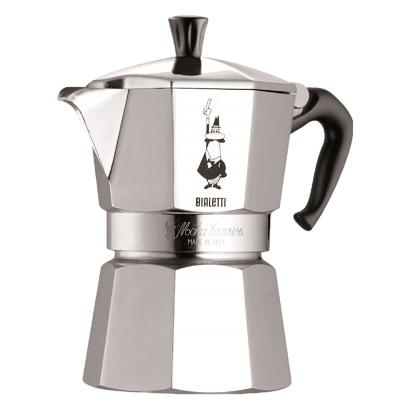 China WITH LID Stock Italian Coffee Maker Espresso Machine-3 Cup-Ribbon Mocha Pot for sale