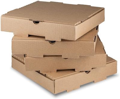 China Disposable Corrugated Kraft Paper Brown Pizza Box for sale