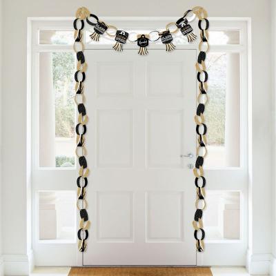 China Decotation Party Supplies 90 Chain Links and 30 Tassels Decorating Paper Kit, School Class Reunion Party Paper Chains Garland for sale