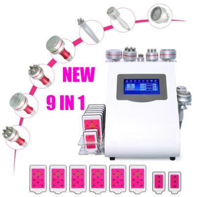 China Weight Loss 9 in 1 Ultrasonic Liposuction Cavitation Slimming Machine 2022 Slim Professional Lipolysis Machine For Beauty for sale