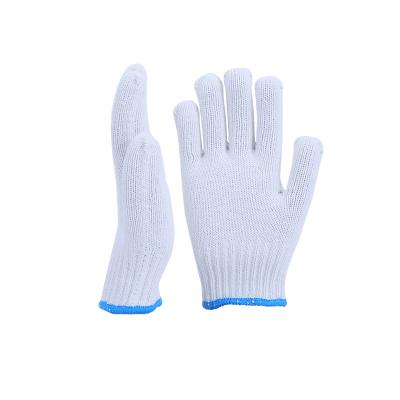 China Comfortable And Soft Wholesale Abrasion Resistant And Anti-Slip White 7 Gauge Cotton Twine Knit Glove for sale