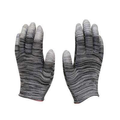 China Good Quality Anti Static Custom Slim Factory Anti Slip PU Coated Palm Gloves for sale