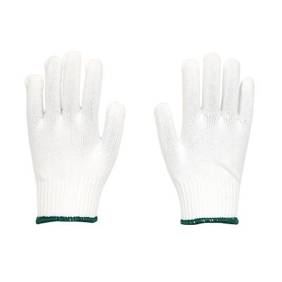 China Good Quality Durable Cotton Polyester Dot Work Gloves White Gloves For Construction Gloves for sale