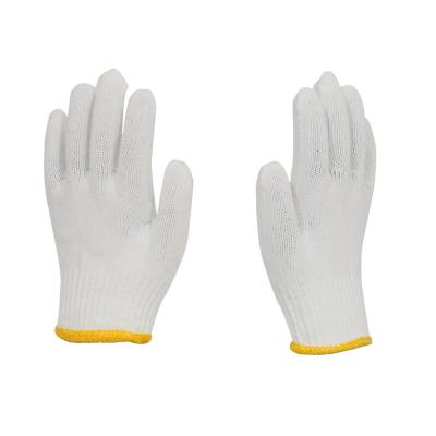 China Comfortable Cheap Price Comfortable Wear Resistant Breathable White Cotton Knitted Gloves for sale