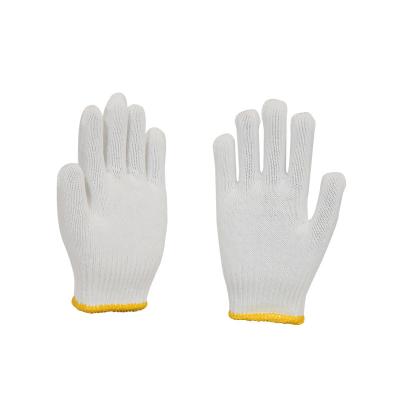 China Comfortable Warm White Safe Sale Cotton Work Gloves Knitted Hand Gloves for sale