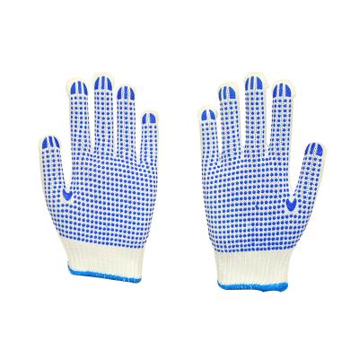 China Slip-Resistance Wholesale Low Price Industrial Cotton Dotted Knitted Work Gloves for sale