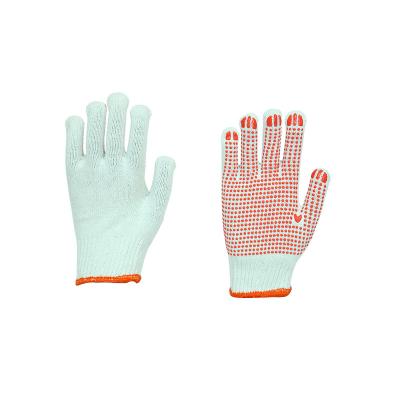 China Slip-resistance Factory Customization Anti Slip Cotton Knitted Dotted Work Safety Gloves for sale