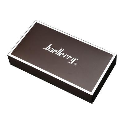 China Recycled Materials Custom Printed Cardboard Folding Luxury Paper Wallet Boxes Design for sale