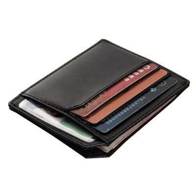 China Minimalist Creative Thin Vaccine Card Holder Card Holder Purse Driver's License Short Wallets Simple Vintage Wallet Men's Short Wallets for sale