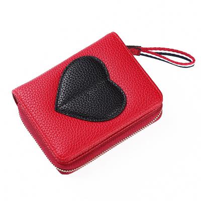 China New Design Women Wallet Korean Version Strong Love Lovely Girl Coin Purse for sale