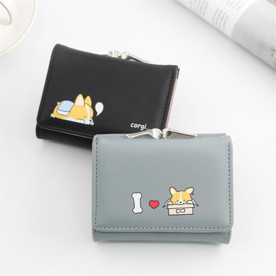 China Wholesale Strong Card Holders Change Purse Fashionable Cute Design Girl Leather Wallet for sale