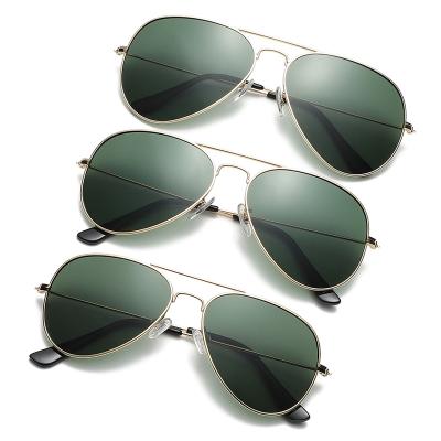 China Parent-child Pilot UV400 Style Anti uv400 Sunglasses Shade Retro Metal Eyeglass Lens Family Sunglasses for sale