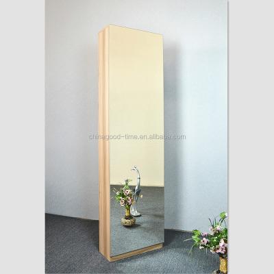 China PANEL Tall Space Saving Shoe Cabinet With Large Mirror for sale