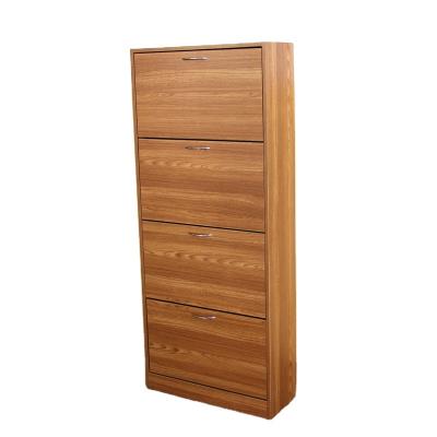 China (Other) KD Adjustable Design 2 Doors 3 Doors 4 Doors Shoe Cabinet Melamine Texture for sale