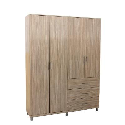 China Different Designs Two (Others) KD Adjustable Furniture Three Four Door Wardrobe With Drawers For Hotel Room for sale