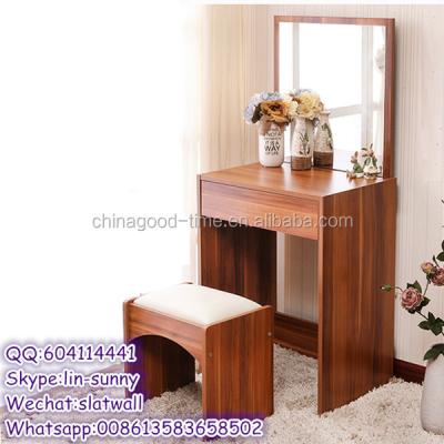 China Cheap wooden PANEL makeup table and stool for sale