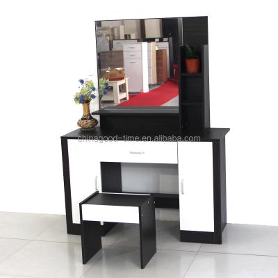 China PANEL KD design melamine wood dressing table with mirror for sale