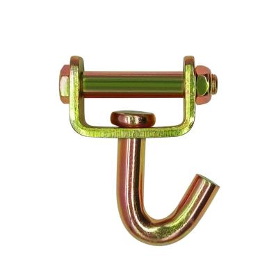 China Heavy Industry 50mm 2 Inch Break Load 5,000kgs Heavy Duty Metal Swivel J-Hook For Lashing Strap Ratchet Link Down for sale