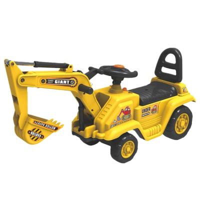 China Ride On Toy Hot Selling Motor Excavator Plastic Yellow Ride On Car For Kids for sale