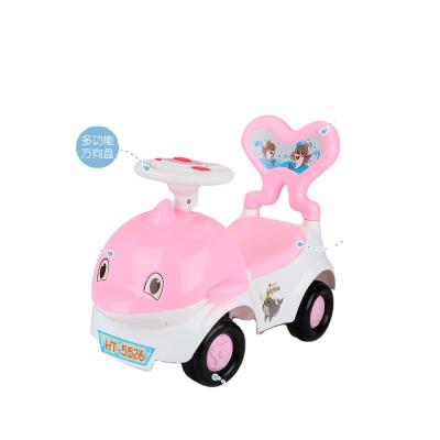 China Ride On Toy Dolphins Train Cartoon Kids Foot To Floor Ride On Car With Music for sale