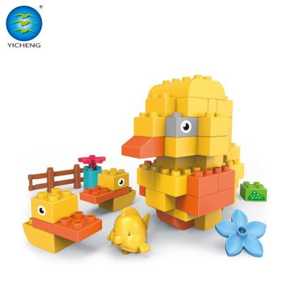 China 60 PCS Non-Toxic Building Block Duck Model Kids Creative DIY Educational Toys for sale