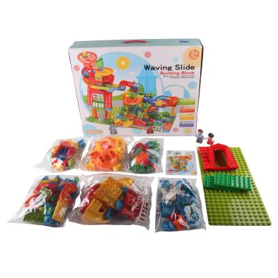 China Educational Diy Toy Waving Slide Games Plastic Building Blocks Children Building Block Toys 190pcs Building Blocks For Children for sale