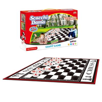 China Scacchi Dama is a 2 in 1 chess starter set set for kids 3 plus a giant board game for indoor and outdoor play time YC293000 for sale