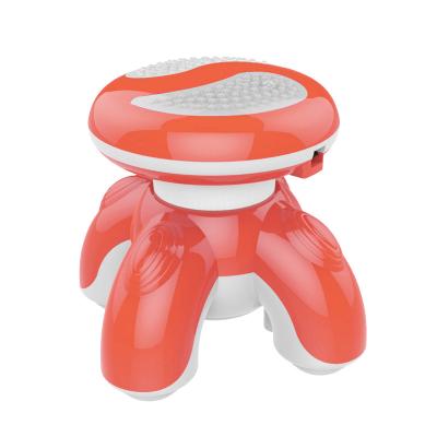 China Mini Four Feet Vibration Waist Rechargeable Luminous Leg Massager Mini Body Massager Back Massager for sale