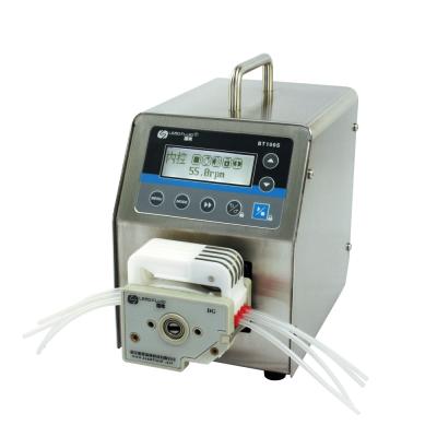 China Buildings BT100S DG10-4 (10rolls) Commercial Lab Led Digital Display Variable Speed ​​Ranking Best Peristaltic Dosing Liquid Pump 0.0001-41ml/min for sale