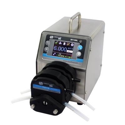 China BT100L 2xYZ25 Commercial Buildings Pump Water Liquid Industry Laboratory Flow Control Intelligent Peristaltic Pump 0.16-420ml/min for sale