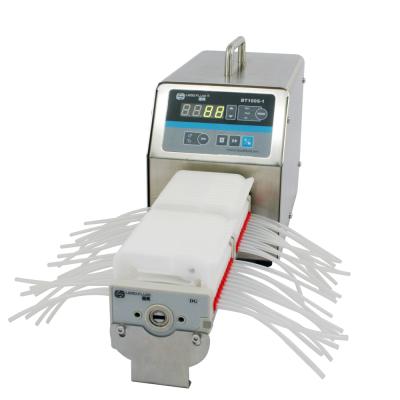 China Buildings BT100S-1 DG10-24 Commercial Multi Channels Laboratory Low Flow Electric Peristaltic Pump Dosers (10 Rollers) 24 Pump 0.0001 - 41 ml/min for sale